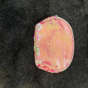 Flip sequin make up bag